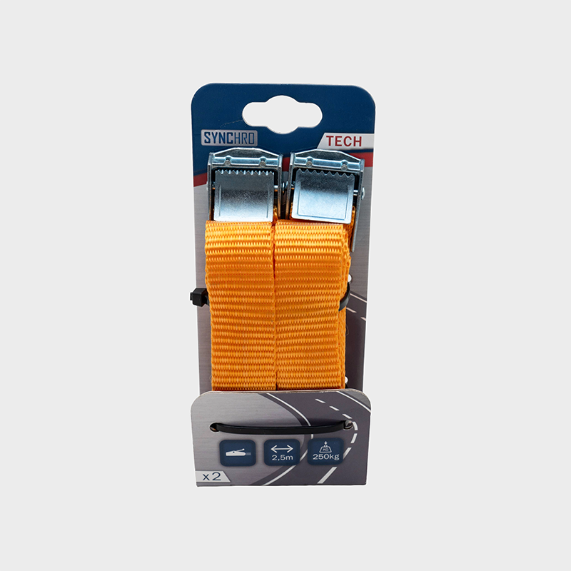 Sangle d'arrimage + boucle 2,5 m (x2)